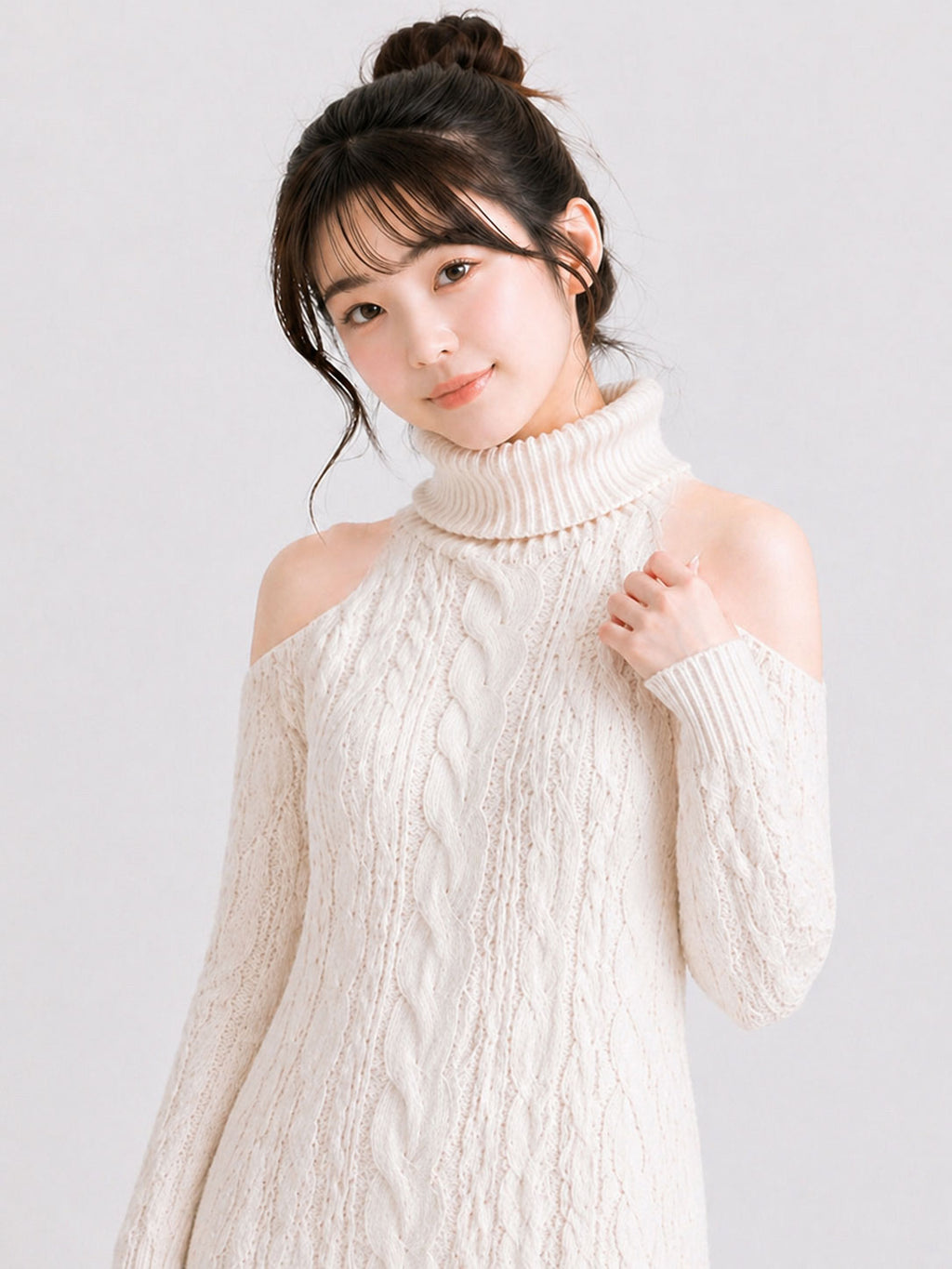 タートルネックワンピース